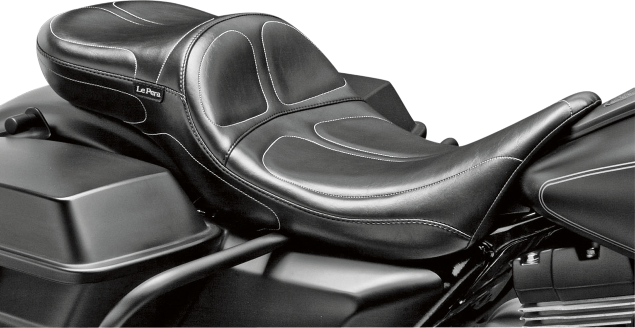 LE PERA Maverick Daddy Long Legs Seat - Black - Stitched - FL '08-'25 LK-957DL — image 1