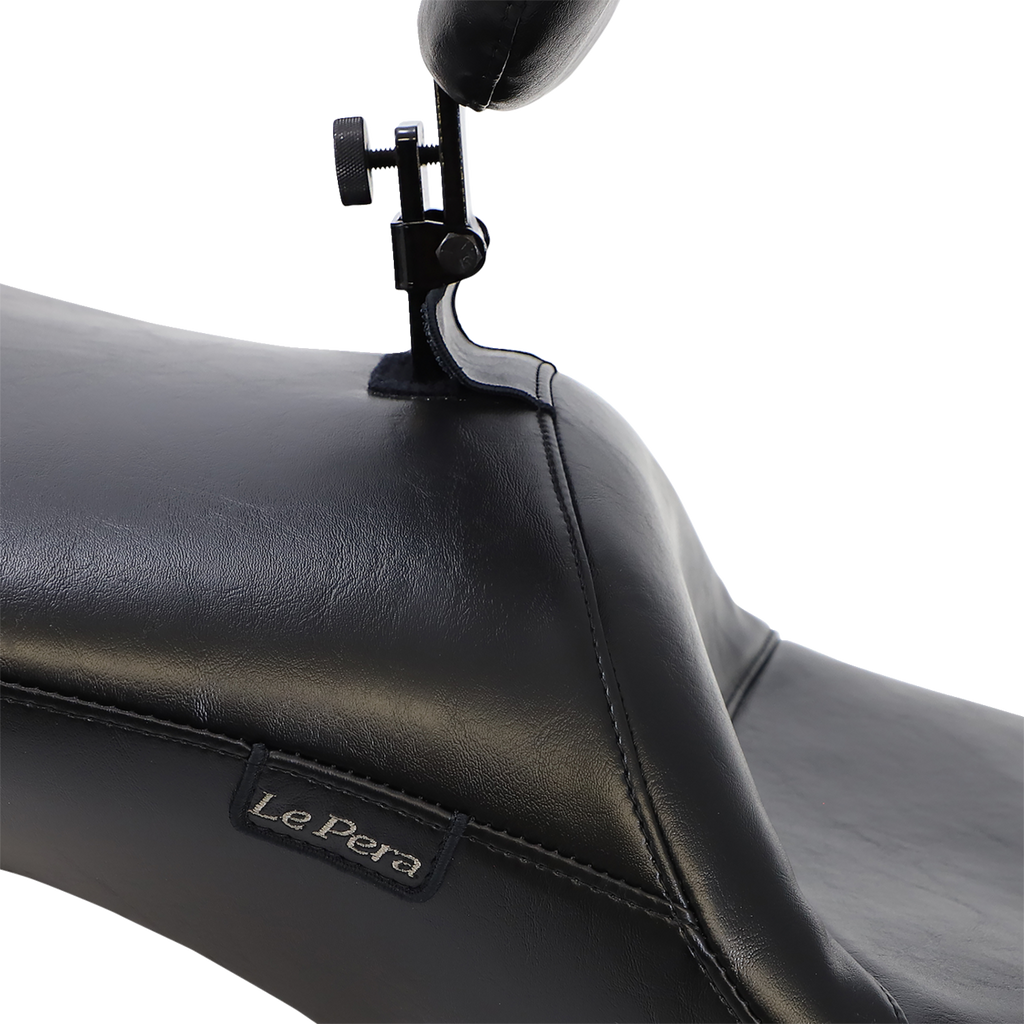 LE PERA Maverick Daddy Long Legs Seat - With Backrest - Black - Smooth - FL '08-'25 LK-957DLBRS — image 2