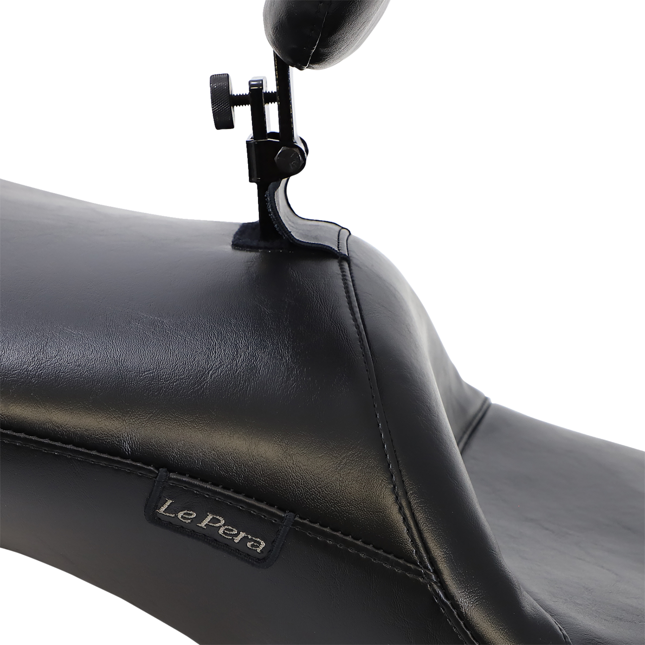 LE PERA Maverick Daddy Long Legs Seat - With Backrest - Black - Smooth - FL '08-'25 LK-957DLBRS — image 2