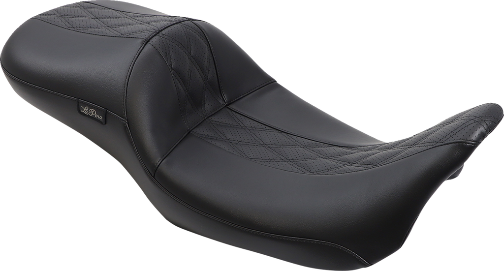 LE PERA Maverick Daddy Long Legs Seat - Black w/ Black HR Inlay - Double Diamond - FL '08-'25 LK-957DLHR2 — image 1