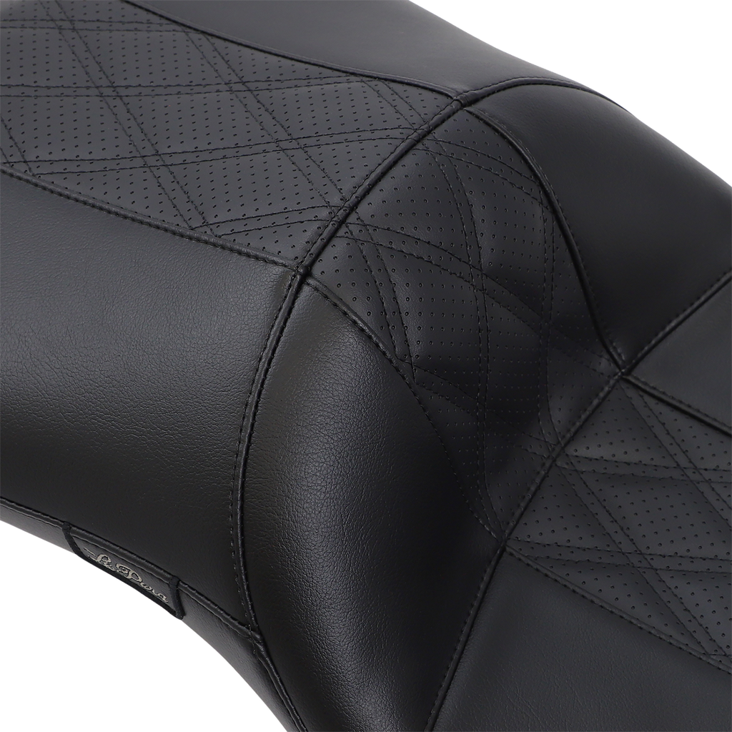 LE PERA Maverick Daddy Long Legs Seat - Black w/ Black HR Inlay - Double Diamond - FL '08-'25 LK-957DLHR2 — image 2