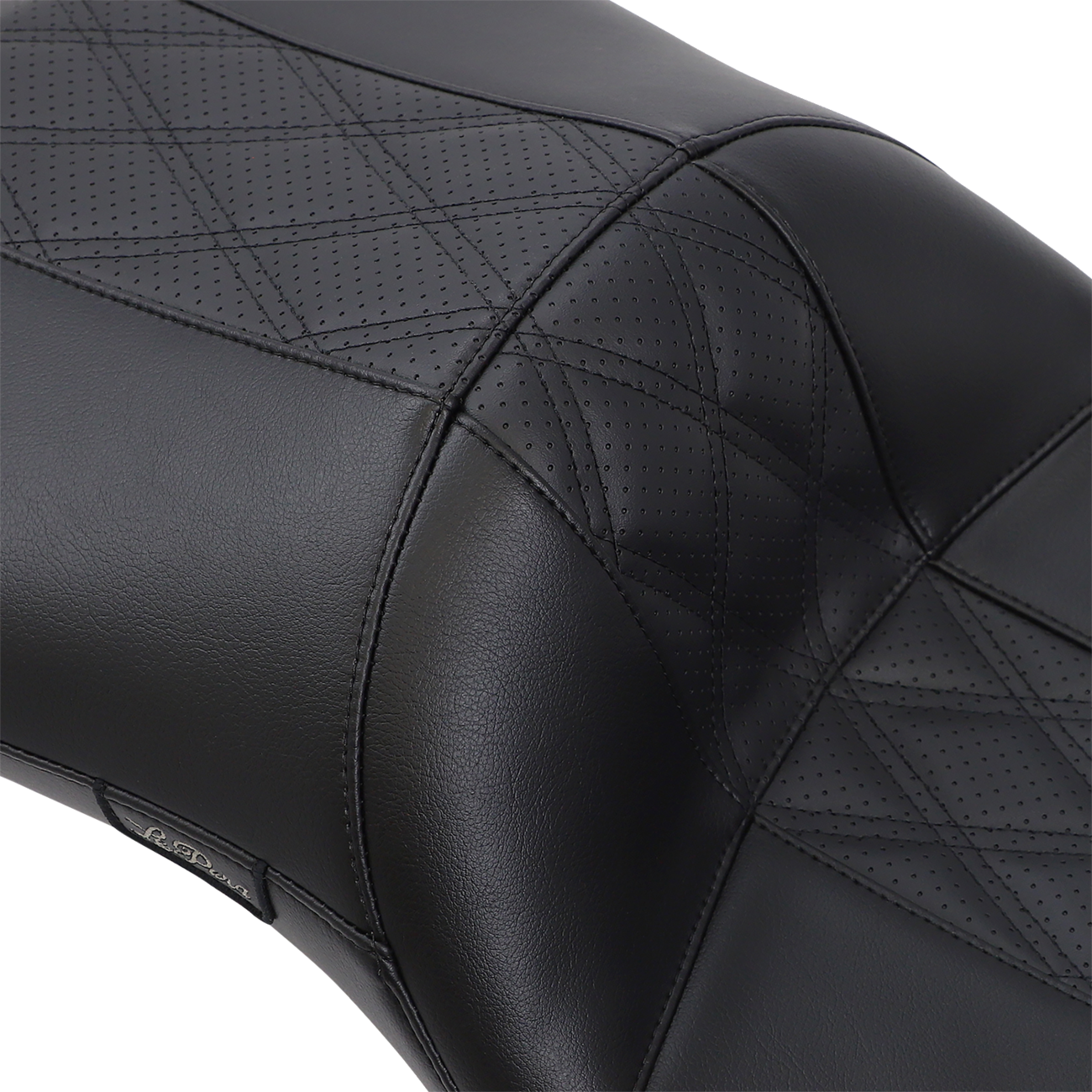 LE PERA Maverick Daddy Long Legs Seat - Black w/ Black HR Inlay - Double Diamond - FL '08-'25 LK-957DLHR2 — image 2
