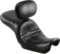 LE PERA Maverick Seat - with Backrest - Stitched - Black - FLD/FXD '06-'17 LK-970BR — image 1