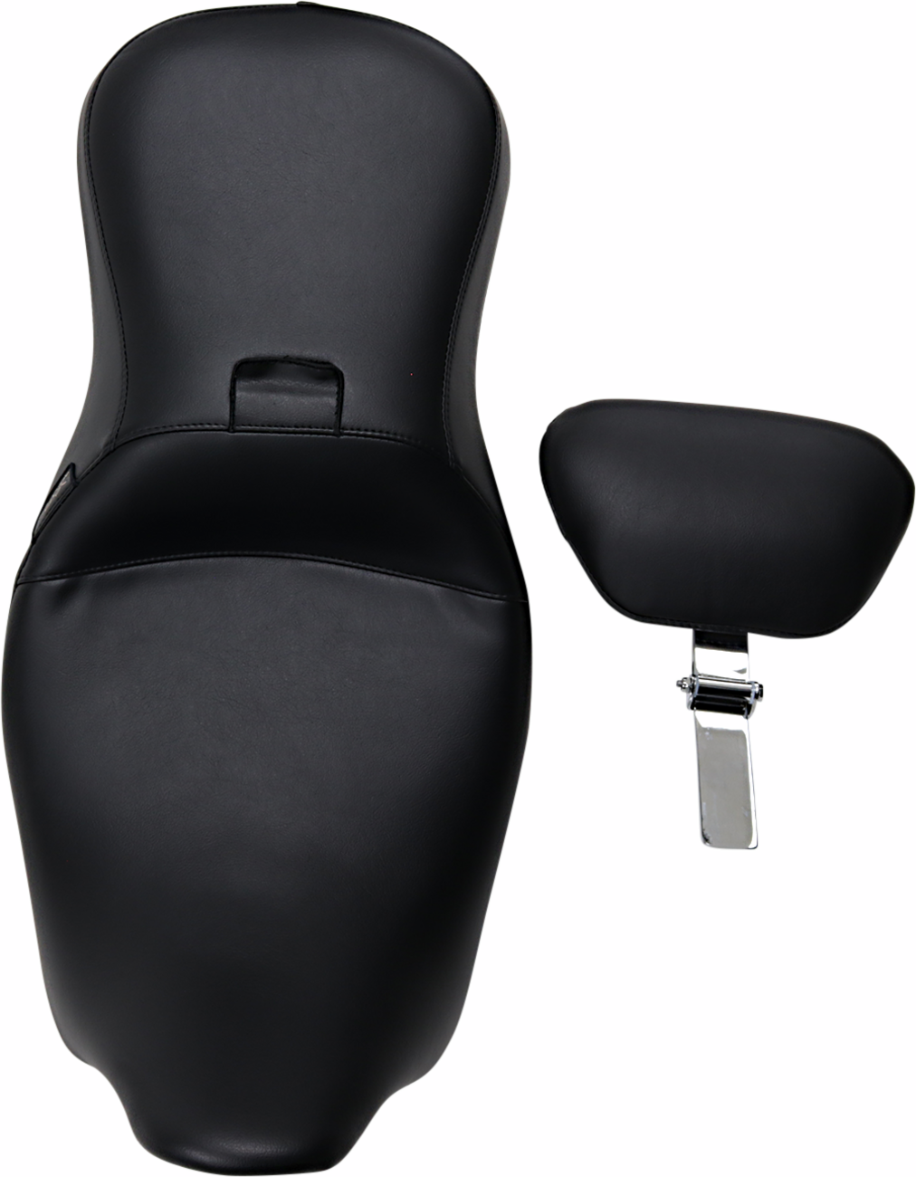 LE PERA Outcast 2-Up Seat - With Backrest - Smooth - Black - FL '08-'23 LK-997BR — image 2