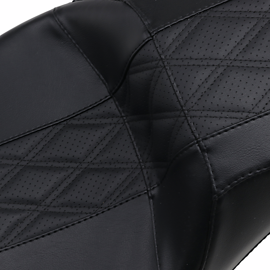 LE PERA Outcast GT-2 Seat - 2-Up - w/o Backrest - Black Double Diamond - Perforated - FL '08-'23 LK-997GT2 — image 2