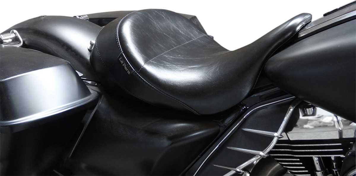 LE PERA Aviator Up Front Solo Seat - Smooth - Black - FL '08-'24 LKU-017 — image 1
