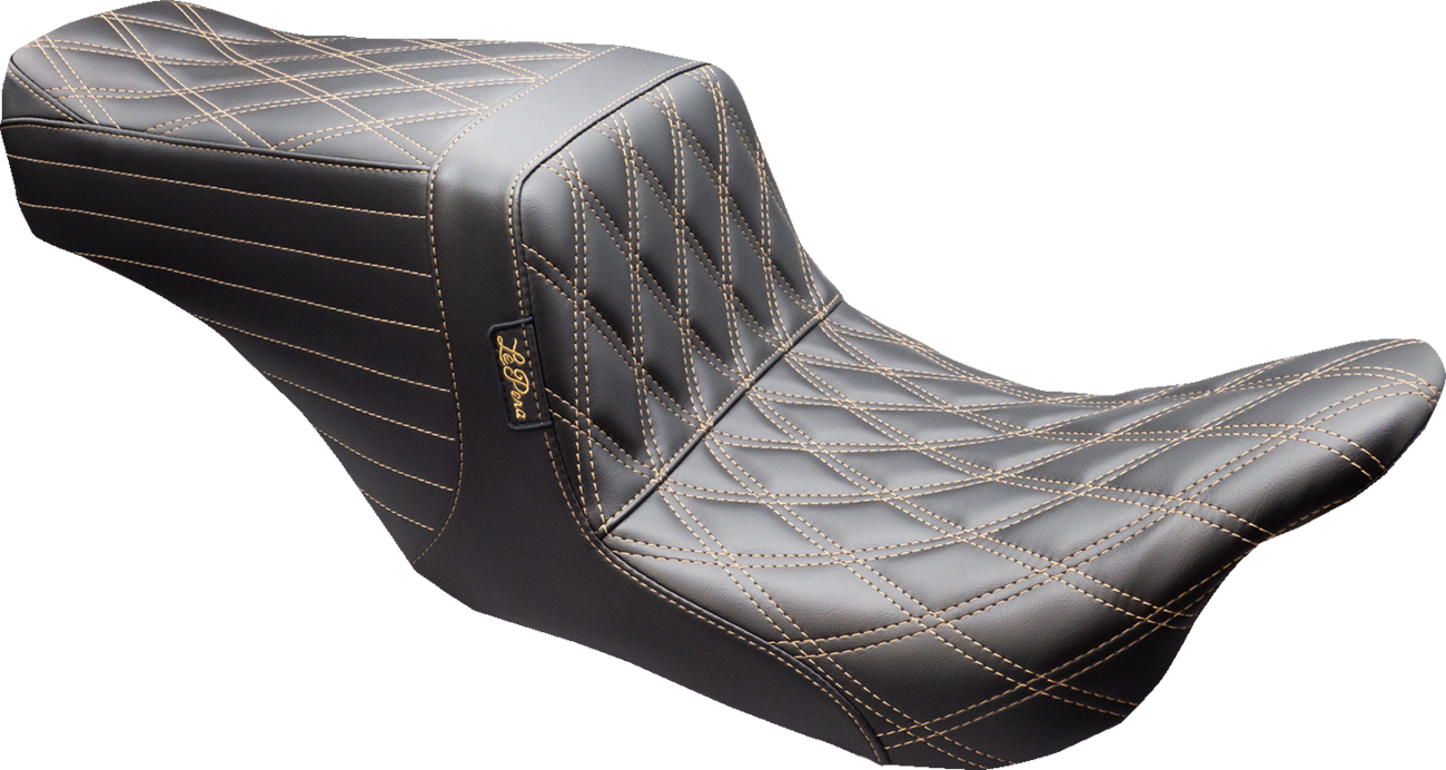 LE PERA Tailwhip Up Front Seat - Double Diamond w/ Chestnut Thread - FL '08-'24 LKU-587DD-CHET — image 1