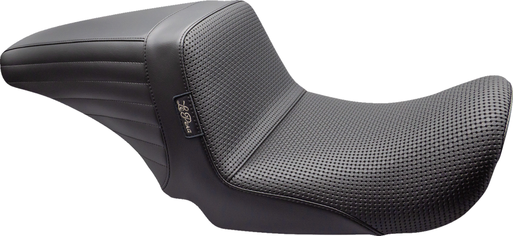 LE PERA Kickflip Up Front Seat - Basketweave - Black - Dyna '06-'17 LKU-591BW — image 1
