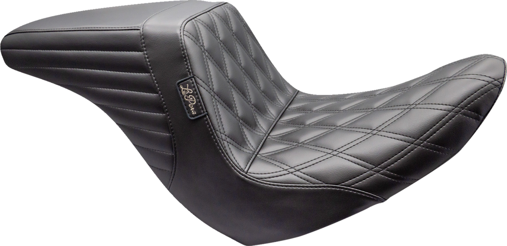 LE PERA Kickflip Up Front Seat - Double Diamond - Black - Dyna '06-'17 LKU-591DD — image 2