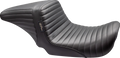 LE PERA Kickflip Up Front Seat - Pleated - Black - Dyna '06-'17 LKU-591PT — image 1