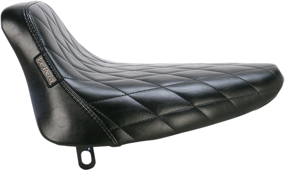LE PERA Bare Bones Solo Seat - Diamond Stitch - Black - Softail '84-'99 LN-007DM — image 1