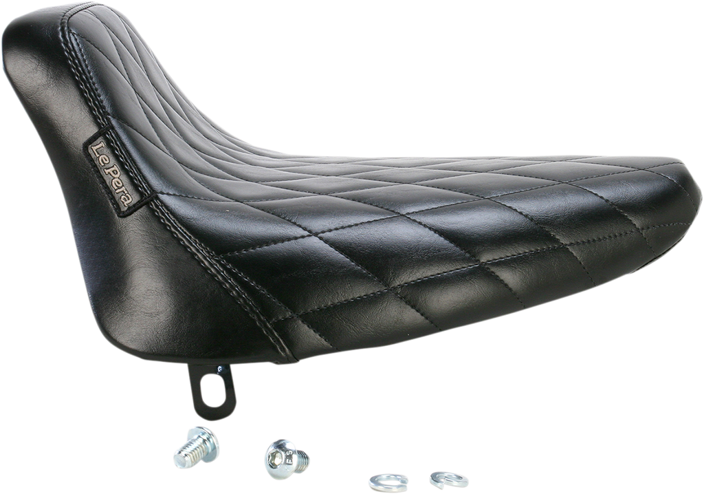 LE PERA Bare Bones Solo Seat - Diamond Stitch - Black - Softail '84-'99 LN-007DM — image 2