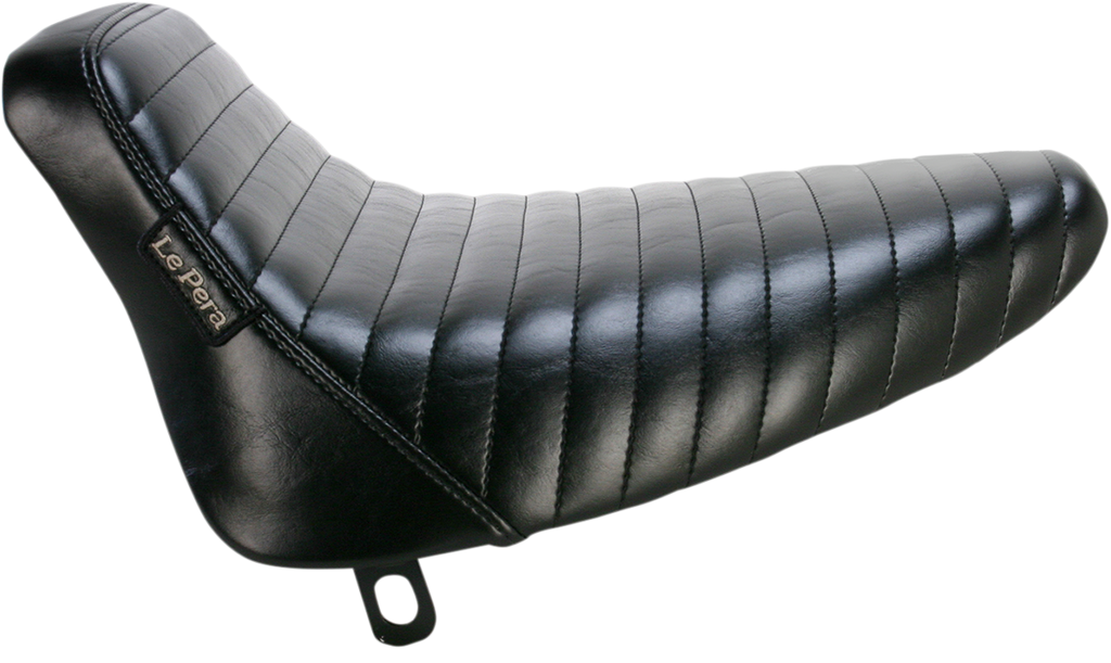 LE PERA Bare Bones Solo Seat - Pleated - Black - Softail '84-'99 LN-007PT — image 1