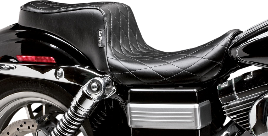 LE PERA Cherokee Seat - Diamond Pleated - Black - FXDWG '96-'03 LN-023DM — image 1