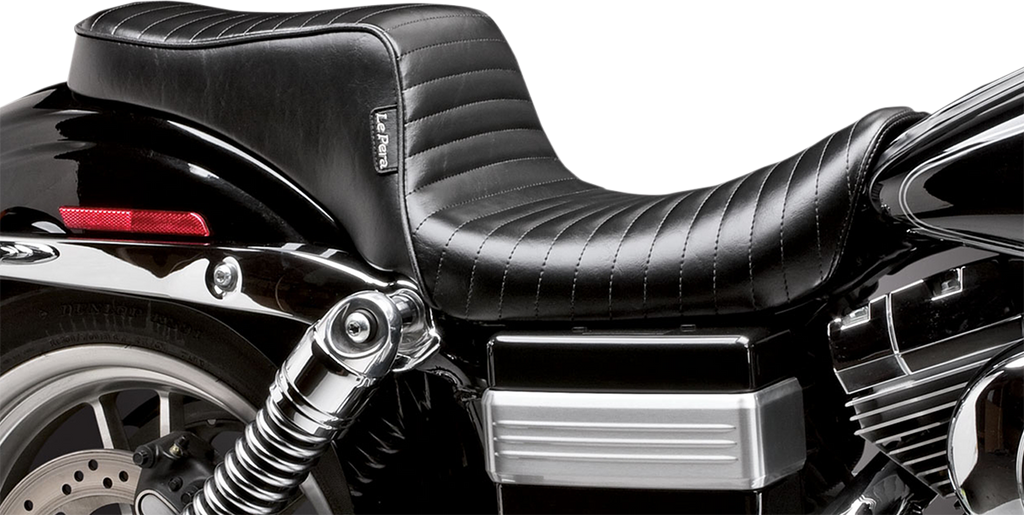 LE PERA Cherokee Seat - Pleated - Black - FXDWG '96-'03 LN-023PT — image 1