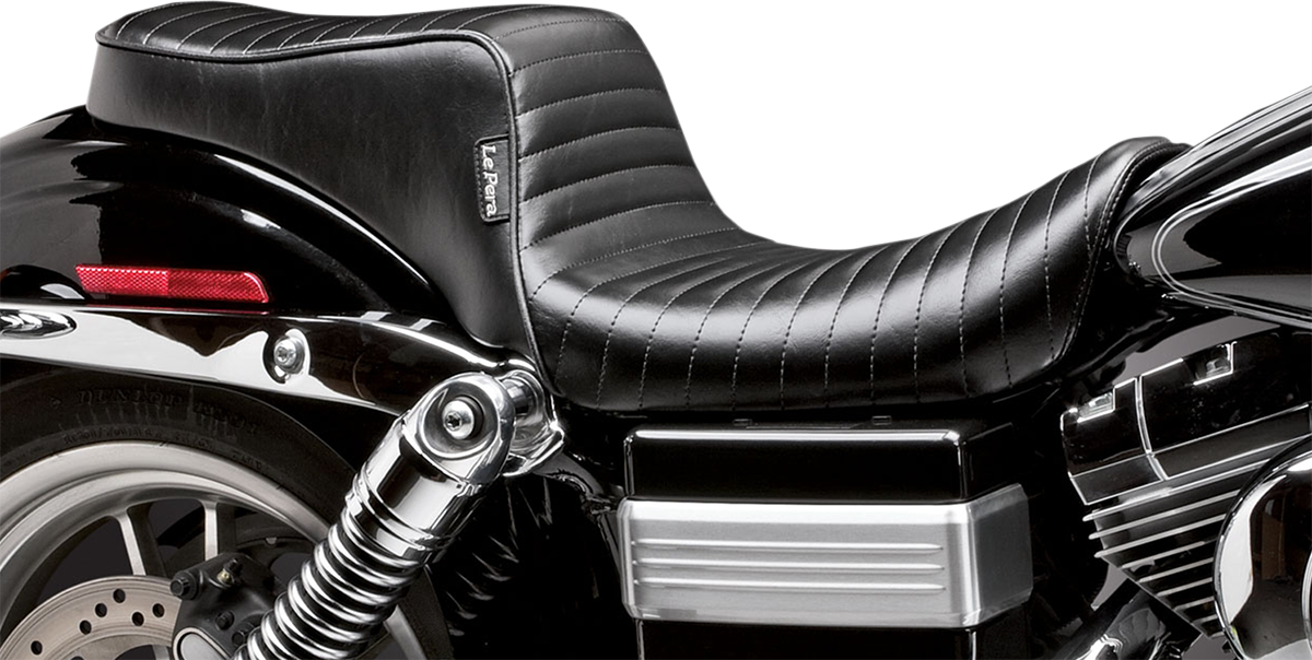 LE PERA Cherokee Seat - Pleated - Black - FXDWG '96-'03 LN-023PT — image 1
