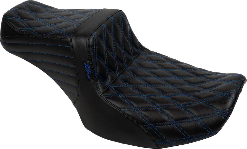 LE PERA Tailwhip Seat - Blue Double Diamond Stitch - FLH/FLT -'23-'25 LV-587DD-BE01 — image 1