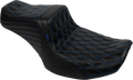 LE PERA Tailwhip Seat - Blue Double Diamond Stitch - FLH/FLT -'23-'25 LV-587DD-BE01 — image 1