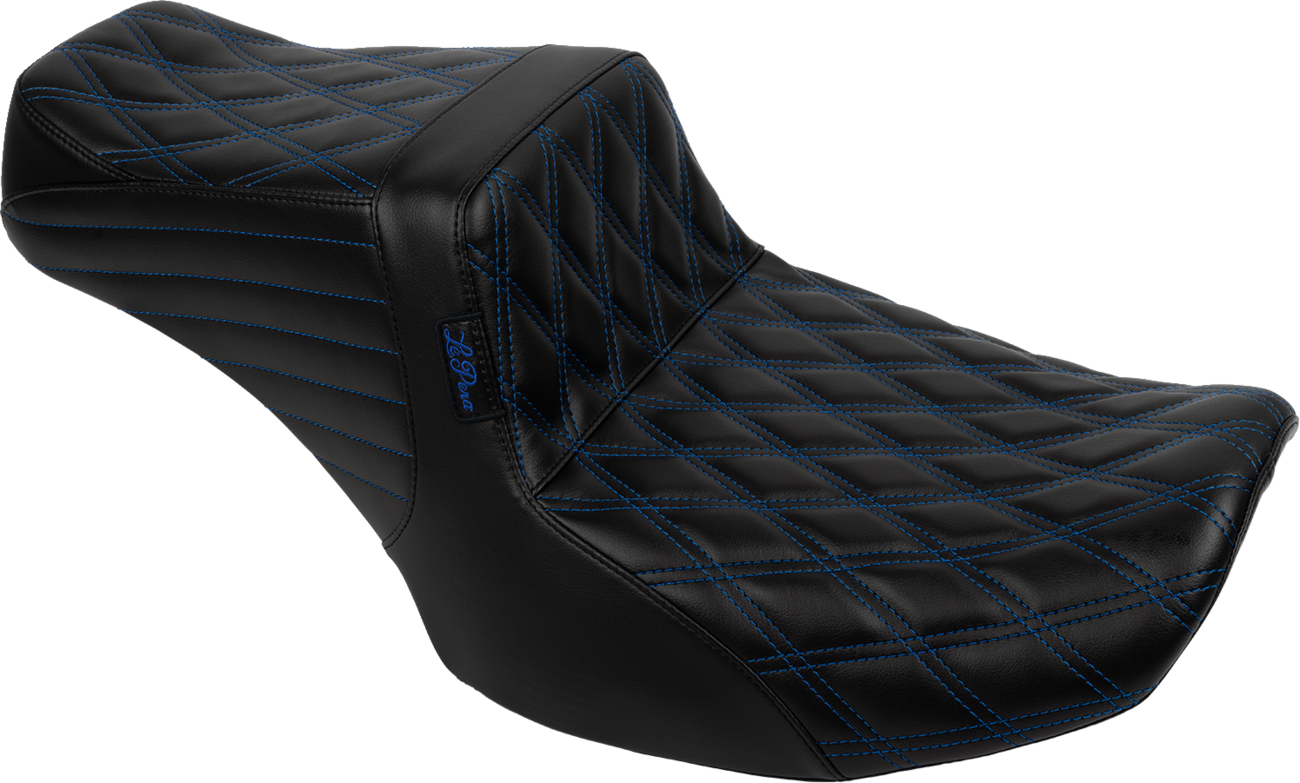 LE PERA Tailwhip Seat - Blue Double Diamond Stitch - FLH/FLT -'23-'25 LV-587DD-BE01 — image 1