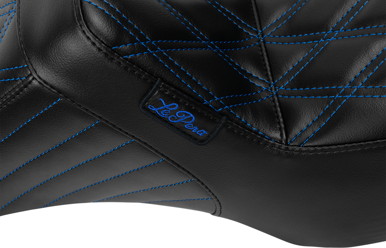 LE PERA Tailwhip Seat - Blue Double Diamond Stitch - FLH/FLT -'23-'25 LV-587DD-BE01 — image 2