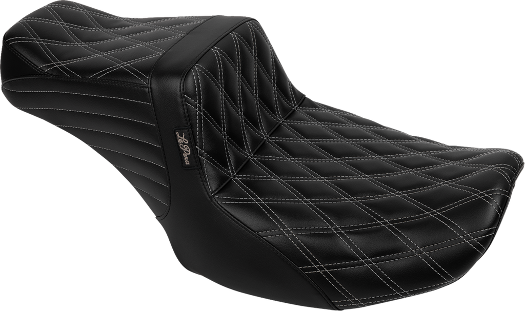 LE PERA Tailwhip Seat - Bright Gray Double Diamond Stitch - FLH/FLT '23-'25 LV-587DD-GY01 — image 1