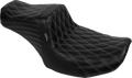 LE PERA Tailwhip Seat - Bright Gray Double Diamond Stitch - FLH/FLT '23-'25 LV-587DD-GY01 — image 1