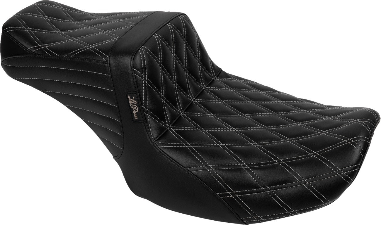 LE PERA Tailwhip Seat - Bright Gray Double Diamond Stitch - FLH/FLT '23-'25 LV-587DD-GY01 — image 1