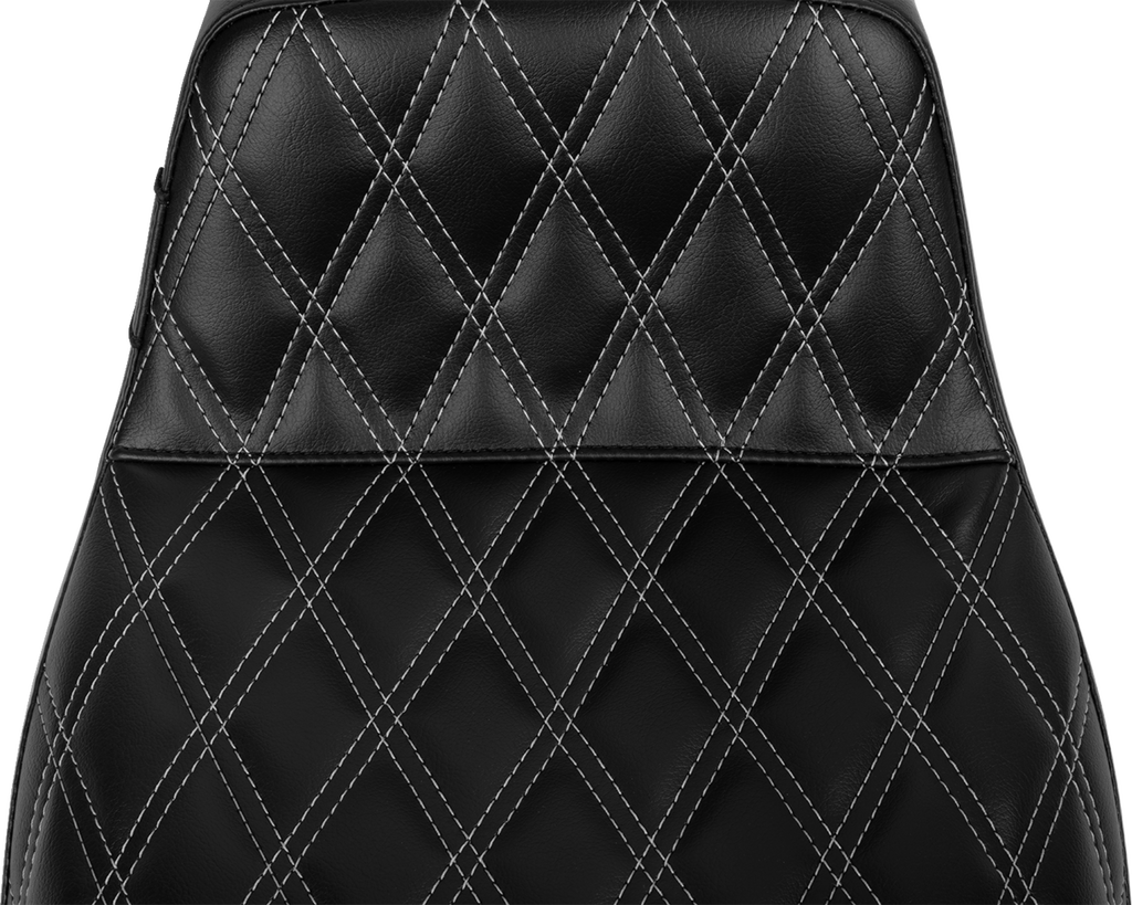 LE PERA Tailwhip Seat - Bright Gray Double Diamond Stitch - FLH/FLT '23-'25 LV-587DD-GY01 — image 3