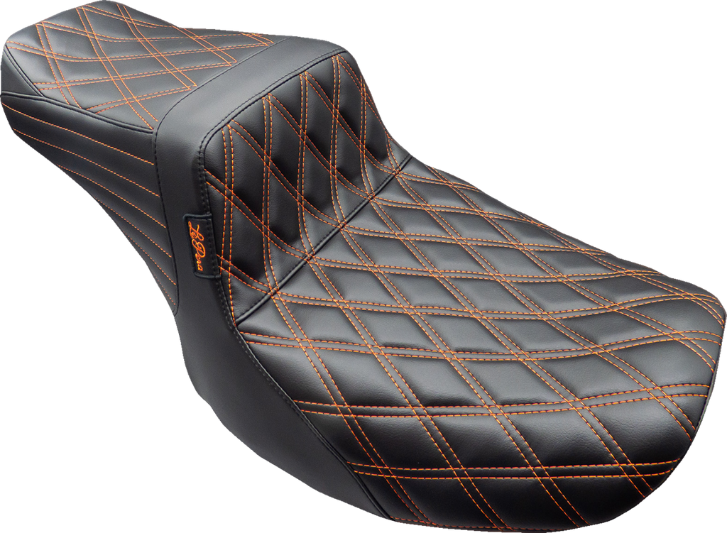 LE PERA Tailwhip Seat - Burnt Orange Double Diamond Stitch - FLH/FLT '23-'25 LV-587DD-OB4 — image 1
