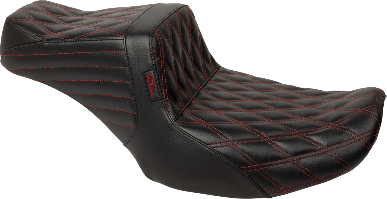 LE PERA Tailwhip Seat - Red Double Diamond Stitch - FLH/FLT '23-'25 LV-587DD-R01 — image 1