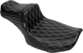 LE PERA Tailwhip Daddy Long Legs Seat - Gray Double Diamond Stitch - FLH/FLT '23-'25 LV-587DLDD-GY01 — image 1
