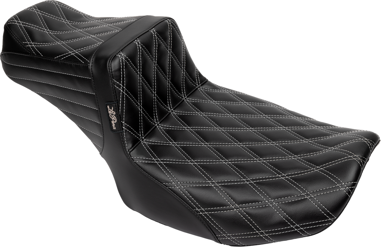 LE PERA Tailwhip Daddy Long Legs Seat - Gray Double Diamond Stitch - FLH/FLT '23-'25 LV-587DLDD-GY01 — image 1