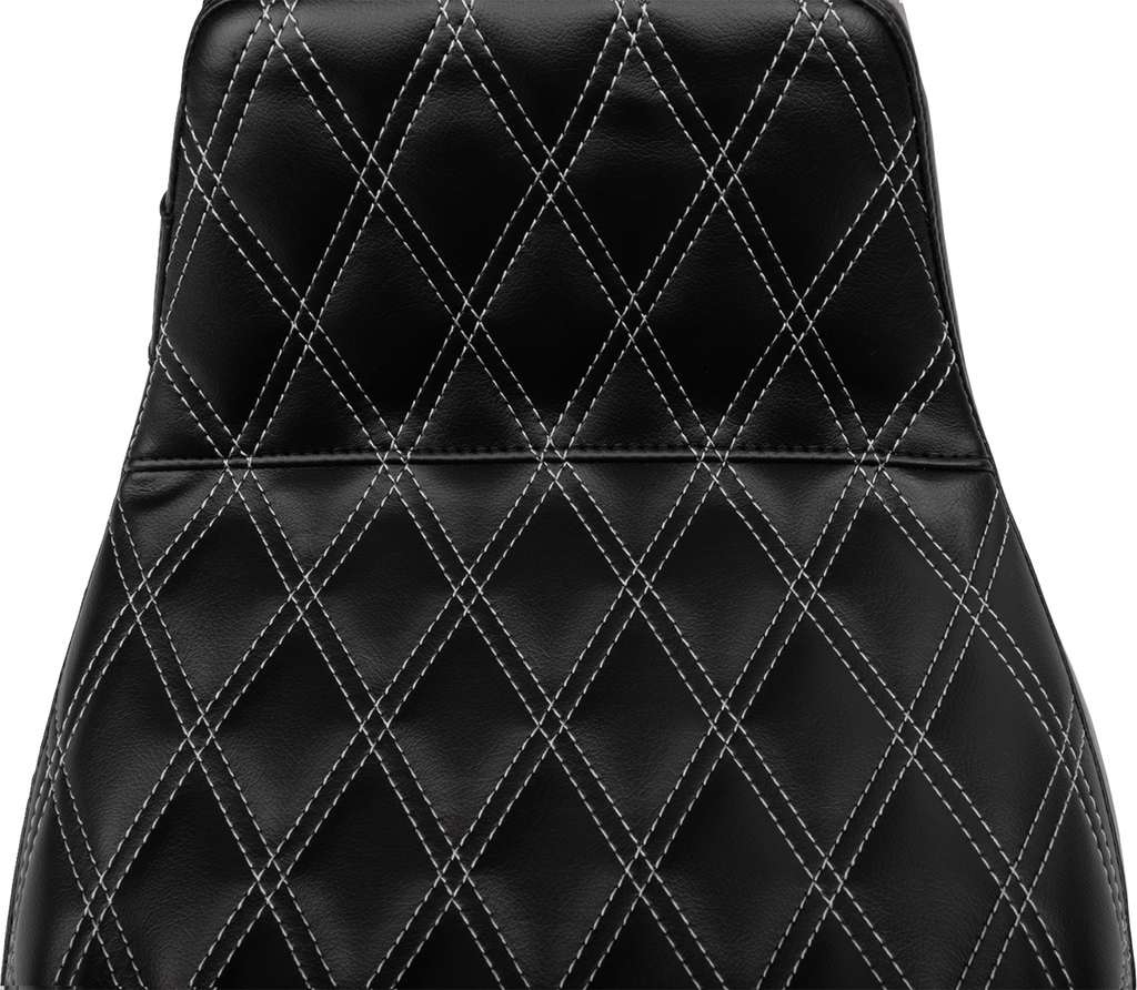 LE PERA Tailwhip Daddy Long Legs Seat - Gray Double Diamond Stitch - FLH/FLT '23-'25 LV-587DLDD-GY01 — image 2