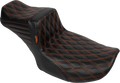 LE PERA Tailwhip Daddy Long Legs Seat - Burnt Orange Double Diamond Stitch - FLH/FLT '23-'25 LV-587DLDD-OB4 — image 1