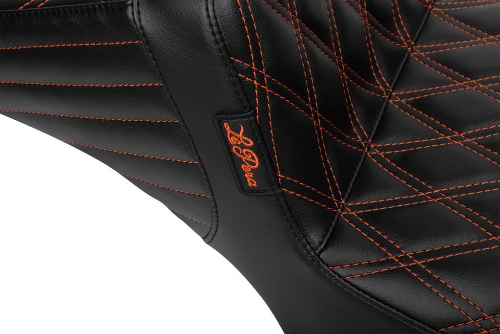 LE PERA Tailwhip Daddy Long Legs Seat - Burnt Orange Double Diamond Stitch - FLH/FLT '23-'25 LV-587DLDD-OB4 — image 3