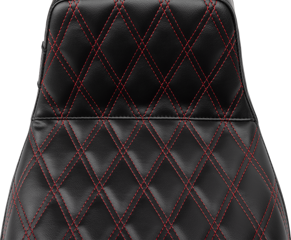 LE PERA Tailwhip Daddy Long Legs Seat - Red Double Diamond Stitch - FLH/FLT '23-'25 LV-587DLDD-R01 — image 2