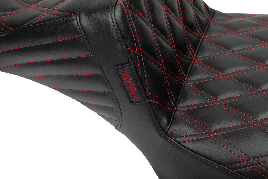 LE PERA Tailwhip Daddy Long Legs Seat - Red Double Diamond Stitch - FLH/FLT '23-'25 LV-587DLDD-R01 — image 3