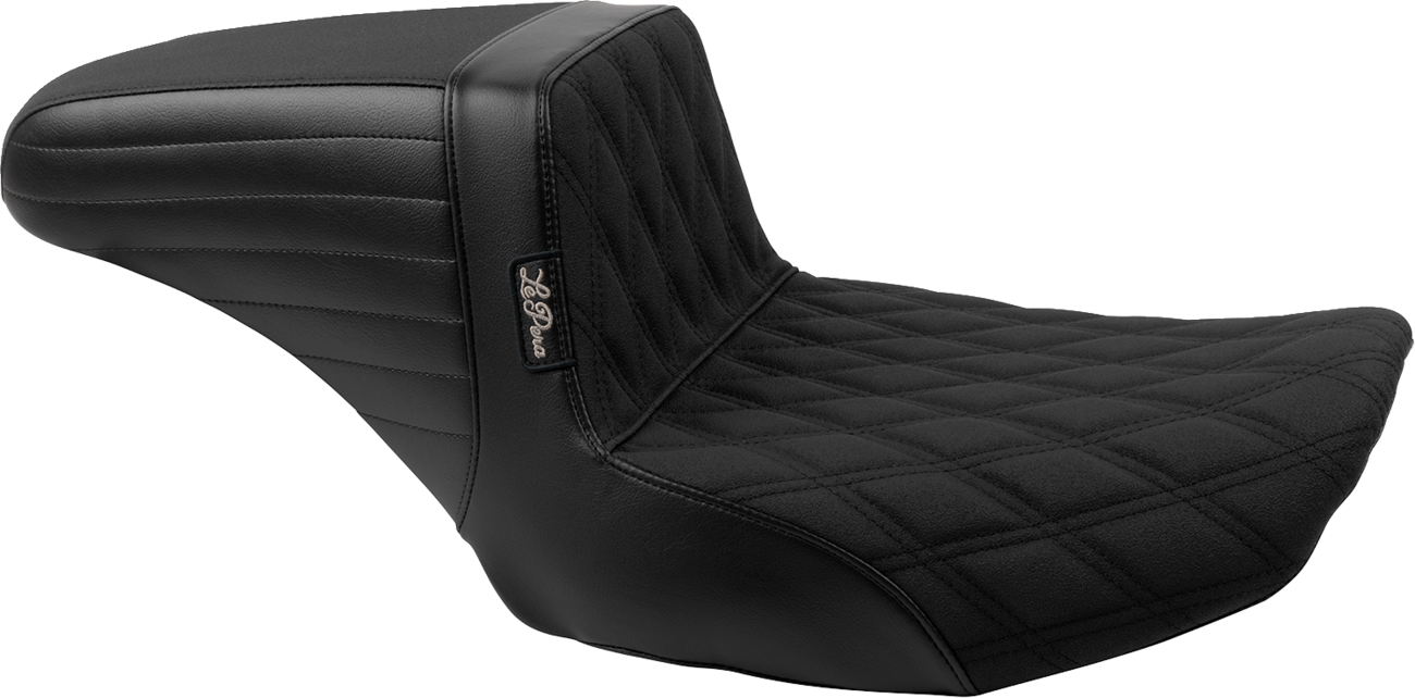 LE PERA Kickflip Seat - Double Diamond Stitch w/ Gripp Tape - FLH/FLT '23-'25 LV-597DDGP — image 1