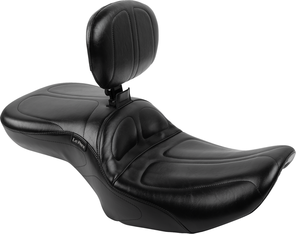 LE PERA Maverick Seat - with Backrest - Black - FLH/FLT '23-'25 LV-957BR — image 1