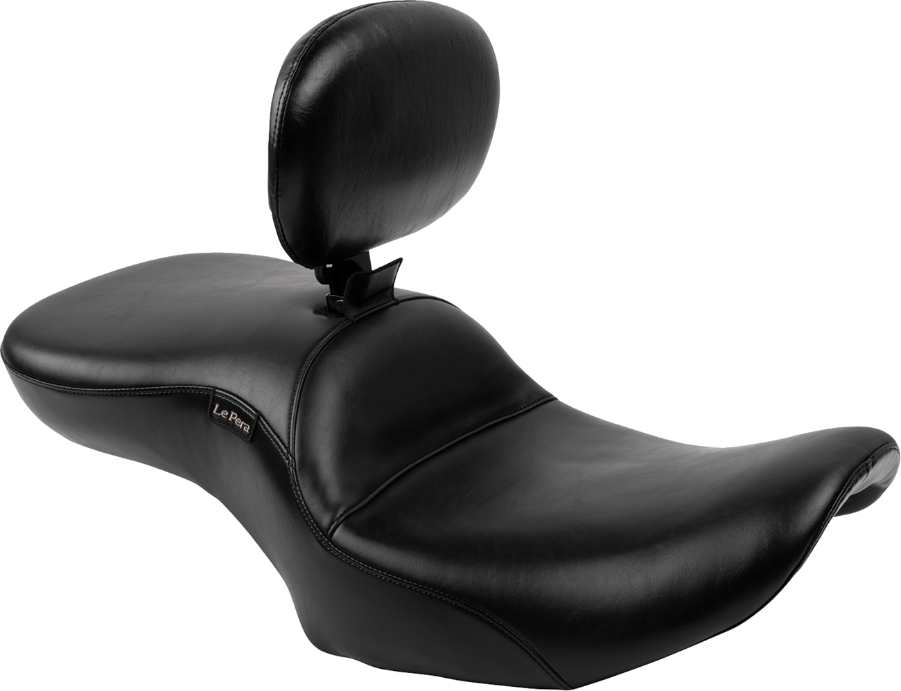 LE PERA Maverick Seat - with Backrest - Smooth - Black - FLH/FLT '23-'25 LV-957BRS — image 1