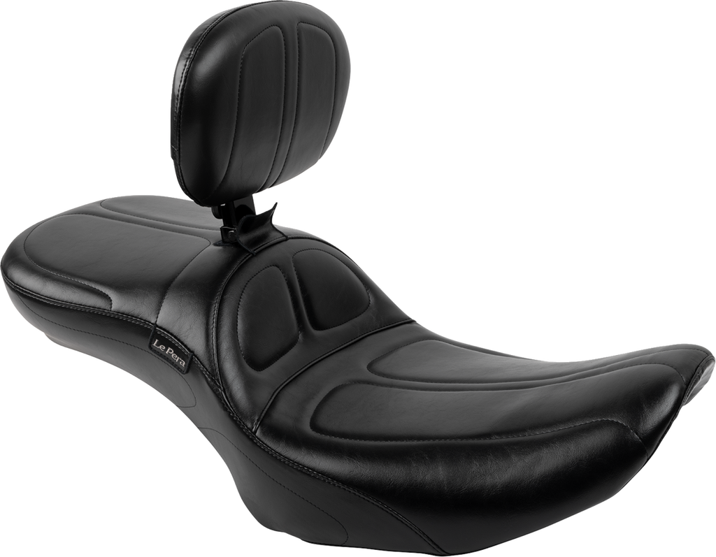 LE PERA Maverick Daddy Long Legs Seat - With Backrest - Black - FLH/FLT '23-'25 LV-957DLBR — image 1