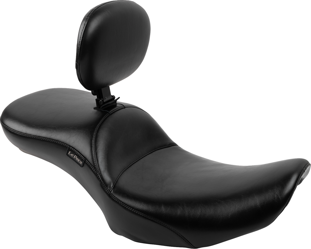 LE PERA Maverick Daddy Long Legs Seat - With Backrest - Smooth - FLH/FLT '23-'25 LV-957DLBRS — image 1