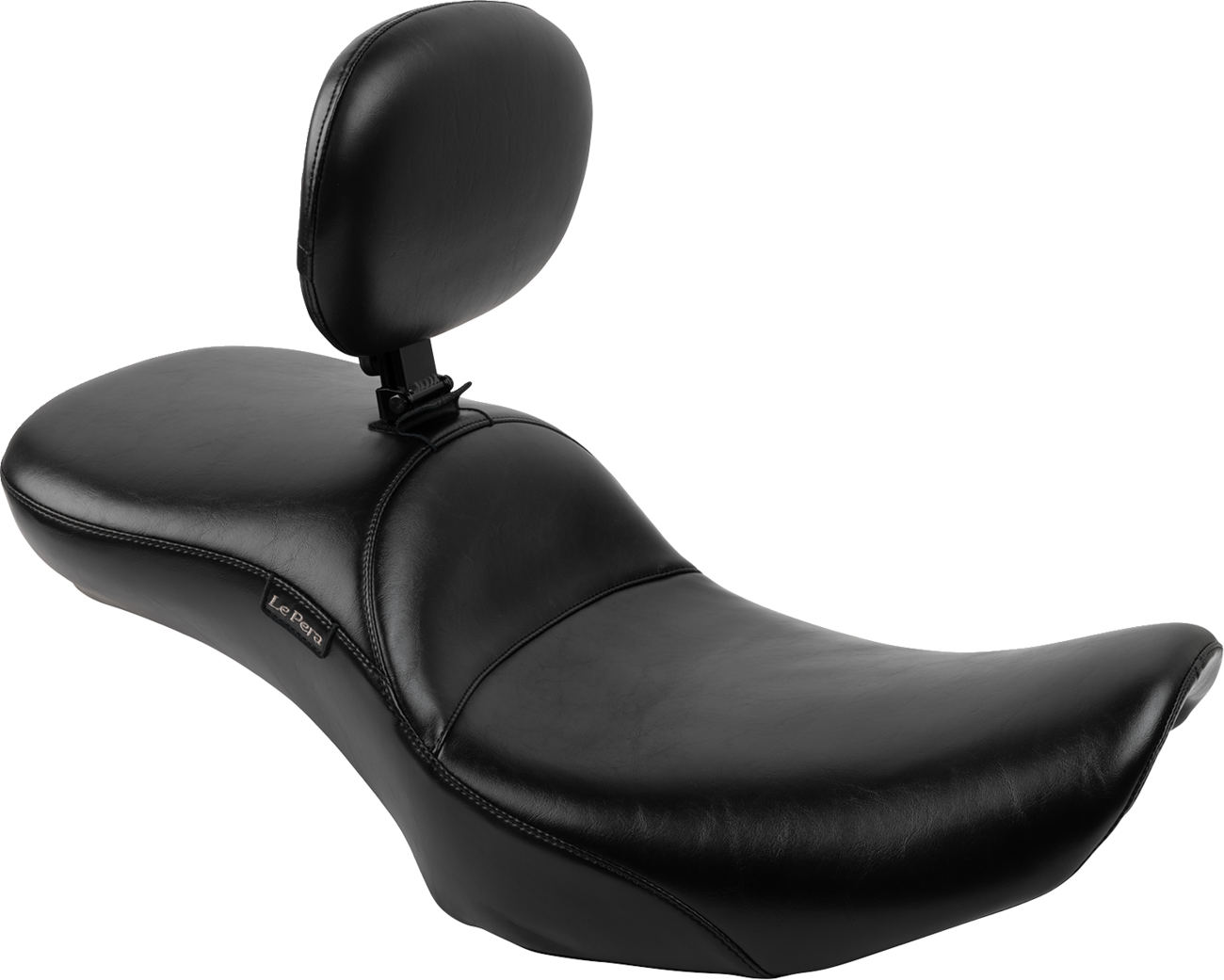 LE PERA Maverick Daddy Long Legs Seat - With Backrest - Smooth - FLH/FLT '23-'25 LV-957DLBRS — image 1