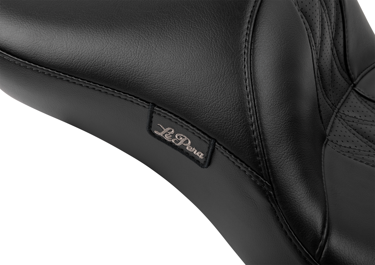 LE PERA Maverick Daddy Long Legs Seat - Without Backrest - Diamond Stitch - HR2 Inlay - FLH/FLT '23-'25 LV-957DLHR2 — image 3