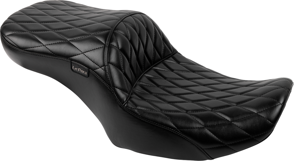 LE PERA Maverick Seat - without Backrest - Diamond Stitch - Black - FLH/FLT '23-'25 LV-957DM — image 1
