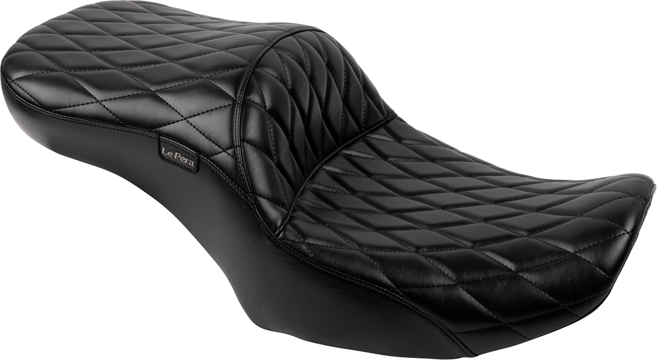 LE PERA Maverick Seat - without Backrest - Diamond Stitch - Black - FLH/FLT '23-'25 LV-957DM — image 1