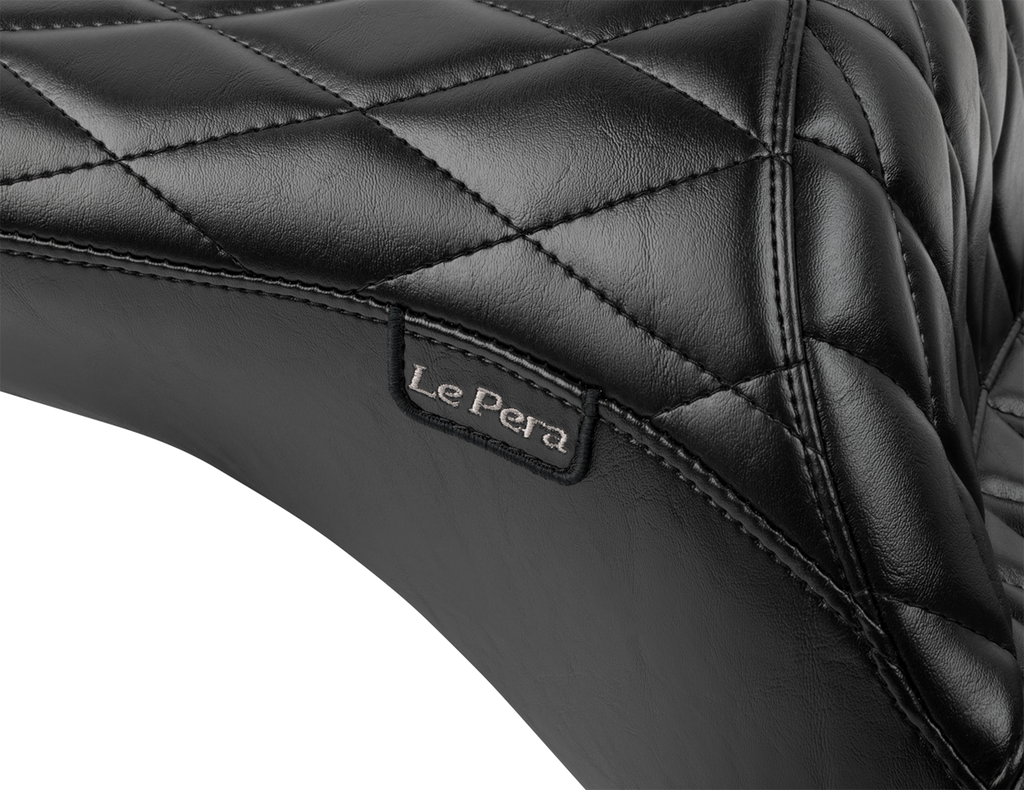 LE PERA Maverick Seat - without Backrest - Diamond Stitch - Black - FLH/FLT '23-'25 LV-957DM — image 2