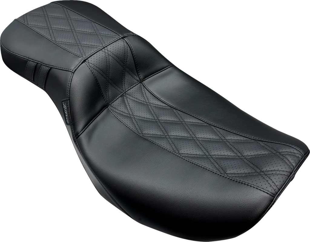 LE PERA Outcast Daddy Long Legs Seat - 2Up - w/o Backrest - GT2 Inlay - FLH/FLT '23-'25 LV-997DLGT2 — image 1