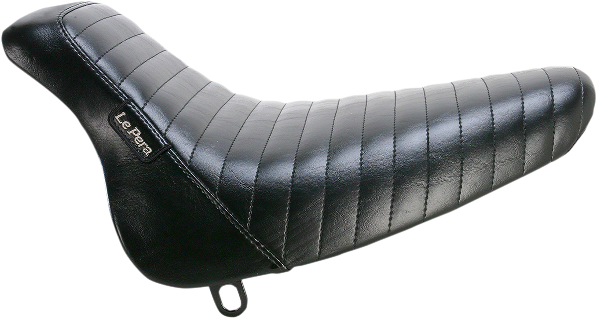 LE PERA Bare Bones Solo Seat - Pleated - Black - Softail '00-'07 LX-007PT — image 1