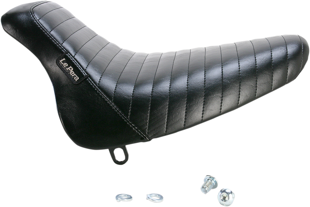 LE PERA Bare Bones Solo Seat - Pleated - Black - Softail '00-'07 LX-007PT — image 2